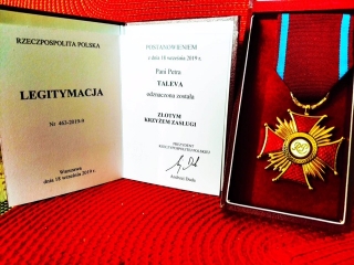 Петра Талева – с най-високото държавно отличие на Полша